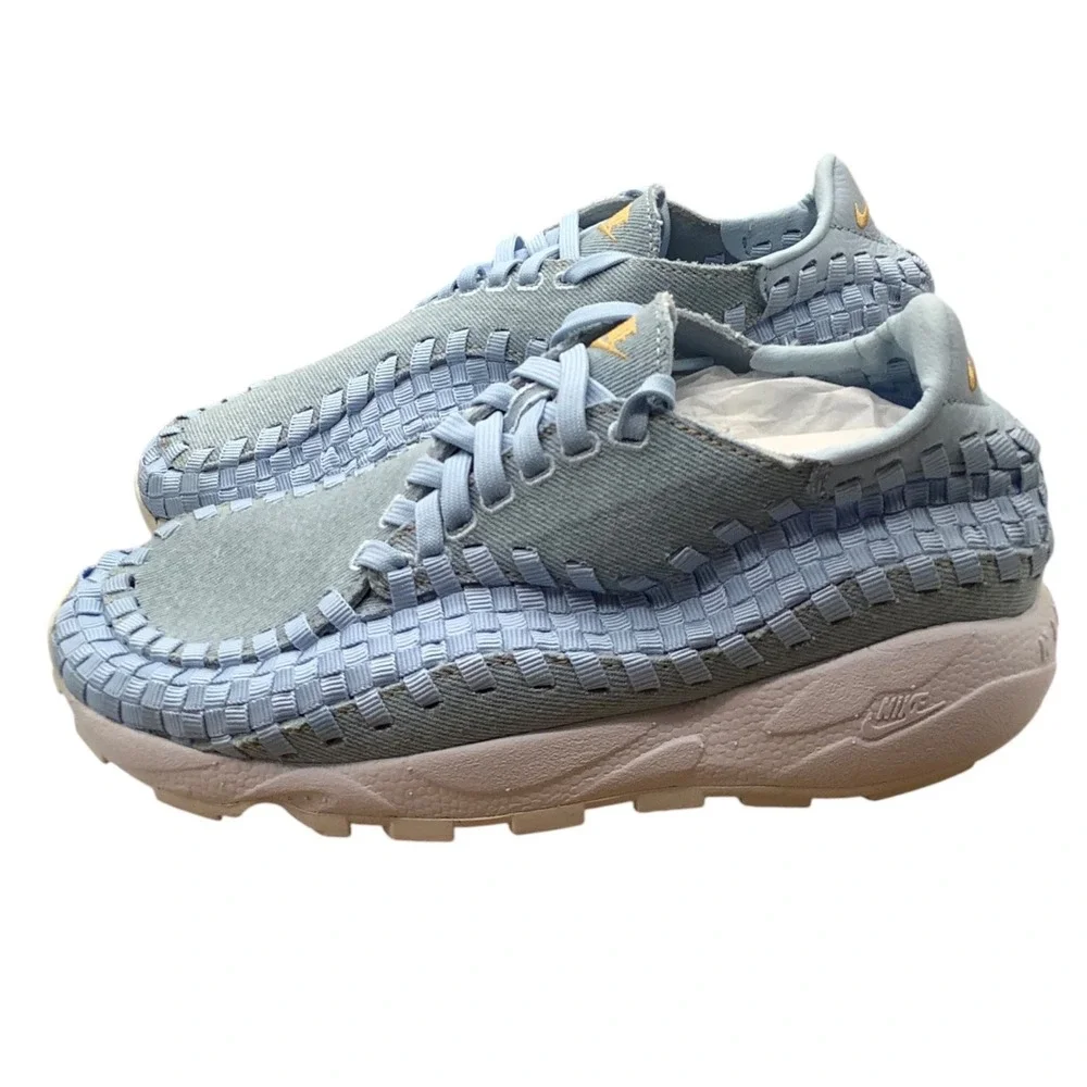Nike Air Footscape Woven Denim Blue Gold FV6103-400 Womens 6.5 Sneakers